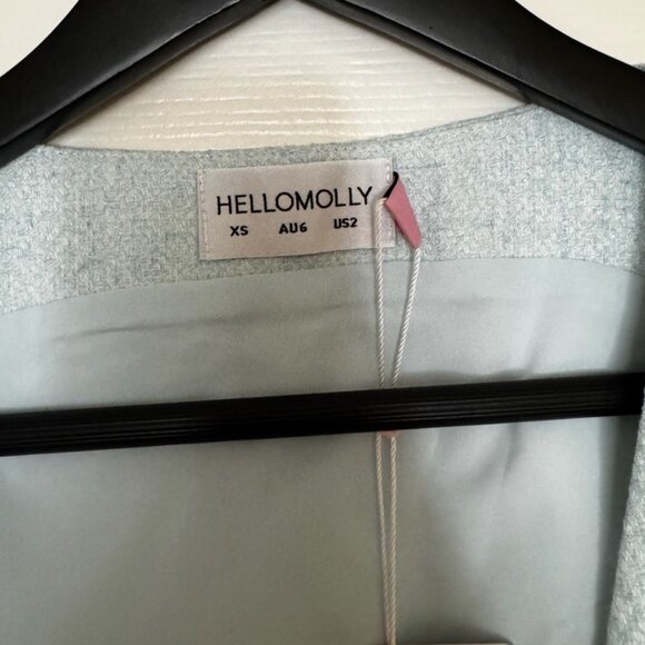 Hello Molly Cropped Vest Top - Light Blue - Picture 6 of 7